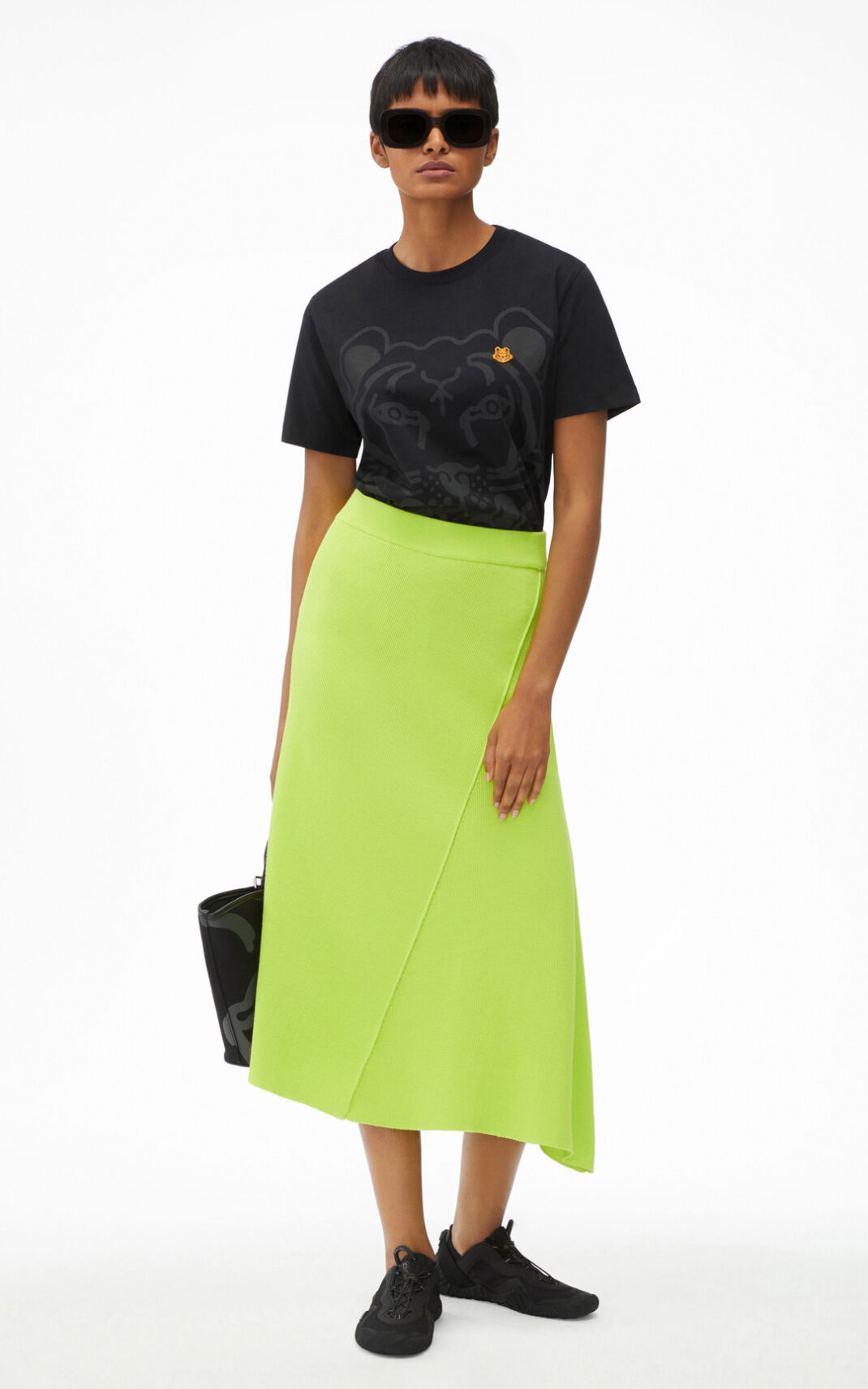 Faldas Kenzo Asymmetrical Midi Mujer Verde Claro WKH871520